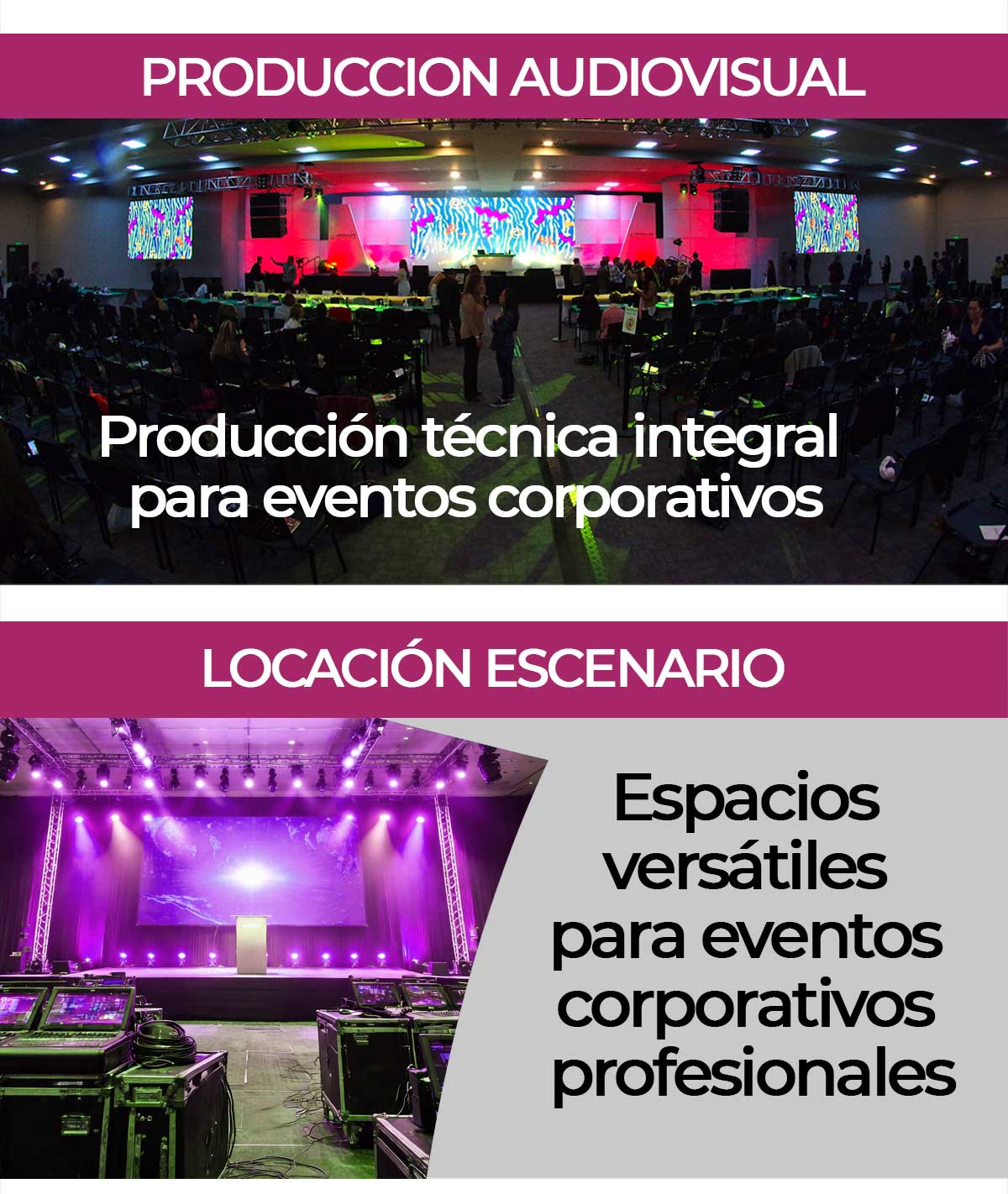 Producción audiovisual y locación de escenario